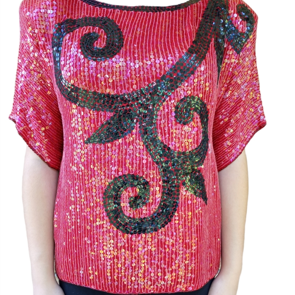 J.L.B. Sequined Top